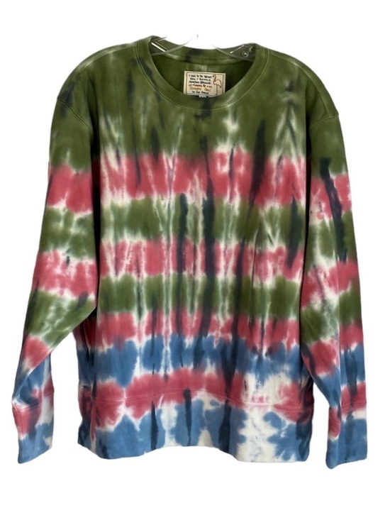 Sandrine Rose Tops - Tie-Dye Crewneck Sweatshirt in Green, Pink & Blue